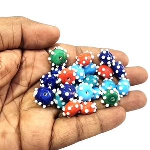 Perles en verre Lampwork multicolores faites à la main, perles en cristal arc-en-ciel d'Inde, couleur personnalisée en vrac, marque TAGB - Product Image 3