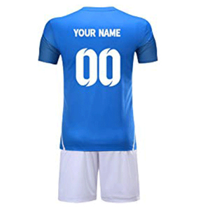 Conjunto de Camiseta y Pantalones Cortos de Fútbol Personalizables al por Mayor, Unisex, Tallas Grandes, Transpirables, de Secado Rápido, 100% Poliéster, Premium para Verano - Product Image 1