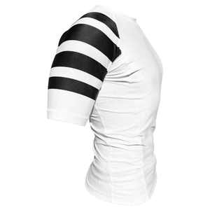 Combinaison de compression personnalisée blanche/noire pour hommes, vêtements de combat - Product Image 4