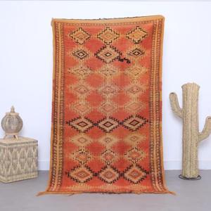 พรมโมร็อกโกแท้ ทำมือจากขนสัตว์ ลายเบอร์เบอร์แบบดั้งเดิม สไตล์วินเทจและโมเดิร์น สำหรับตกแต่งบ้าน - Product Image 1