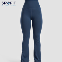 Leggings mi-longs d'été pour femme, respirants, à séchage rapide, très élastiques, sans coutures, en coton/bambou, antibactériens, résistants aux déchirures, pour le yoga et la gym