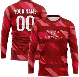 Manufacturer Engro Sportswear Uniforms Industry Custom Sublimation Print Short Sleeve Soccer Jerseys <b>Shooting</b> Shirt - Product Image 5