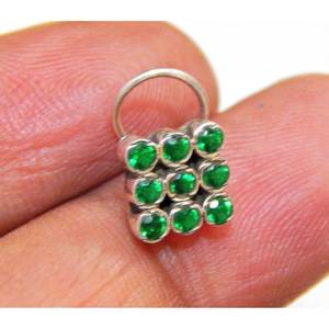 Handmade 925 Sterling <b>Silver</b> <b>Nose</b> Ring with Ruby Gemstone Classic <b>Stud</b> for Women Gift - Product Image 1