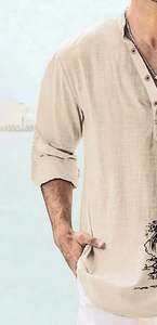 Durable impreso diseñador alto Visible transpirable tendencia 100% algodón suave moda hombres Casual manga larga camisas a granel - Product Image 3