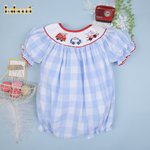 Mono de Invierno para Bebé Niña con Estampado Zigzag Rojo, Mangas Cortas, 100% Algodón, Cierre de Botones - BB3029 - Product Image 2