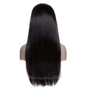 Pelucas de Cabello Humano Brasileño Virgen Remy de Alta Calidad para Mujer, Color Negro, con Frente de Encaje, Lisas, Transparentes, sin Pegamento, Orientadas a la Exportación - Product Image 1