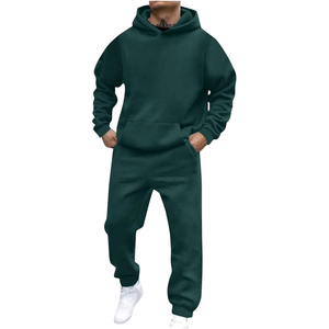 Conjunto Deportivo Premium de Felpa Gruesa, Sudadera con Capucha Extra Grande y Pantalones Deportivos, Logotipo Personalizado, Ropa Deportiva Cálida de Invierno para Hombre en Oferta - Product Image 2