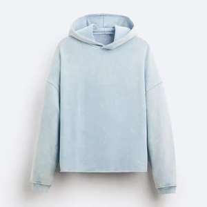 เสื้อฮู้ดดี้ผู้ชายผ้าฝ้ายทรงโอเวอร์ไซส์ ดีไซน์ทรงบ็อกซี่ แขนเสื้อแบบดรอปโชว์เดอร์ ชายเสื้อแบบรุ่ย รุ่นวินเทจวอช ปี 2025 สไตล์สตรีทแวร์สำหรับฤดูหนาว - Product Image 3