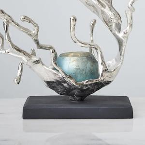 LUXARIOUS UNIQUE DESIGN Metal Sculptures and ATTRACTIVE SHAPE for Contemporary Home Decor Elegant <b>Ornaments</b> for Modern Interior - Product Image 3
