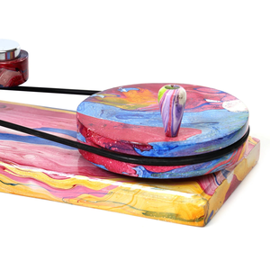 Handmade Vibrant Marbled Yarn Winder Swift Set Pink Red Blue Resin Skein Holder Ball Winder Luxury <b>Gift</b> <b>for</b> <b>Knitters</b> - Product Image 4