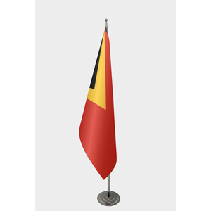 Custom Digital-Printed East Timor Indoor <b>Flag</b> on Polyester or Silk Aluminum <b>Pole</b> Pennant Style - Product Image 1