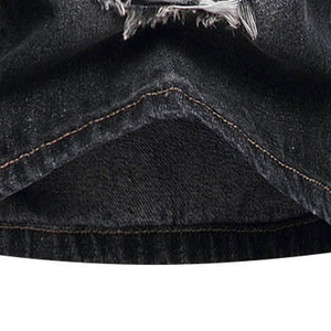 Fournisseur OEM pakistanais de shorts en denim décontractés pour hommes tissu extensible coupe ajustée vêtements de sport quotidiens shorts en maille à la mode d'été - Product Image 2