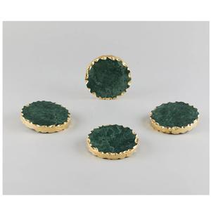 Sous-verres en pierre de couleur verte ronde naturelle de qualité supérieure accessoires de décoration de la maison pour tapis de table de cuisine et tampons boisson - Product Image 2