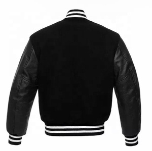 New Mens Premium Wool and Leather Sleeves Mens Basketball Bomber Versity <b>Jacket</b> High Quality - Product Image 6