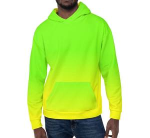 Sweat à Capuche Unisexe Vert Citron Jaune PULLOVER Style Polaire Col Capuche Sublimation Transfert Hiver Poche Sweat - Product Image 2