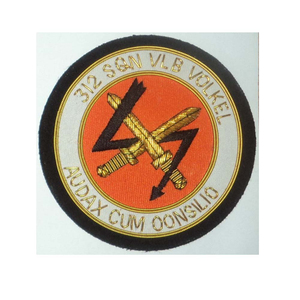 Patchs tactiques faits à la main en fil demi-style personnalisés, tissu brodé, écusson d'aile en fil d'or, manchon en tissu magnétique à coudre, rang - Product Image 6