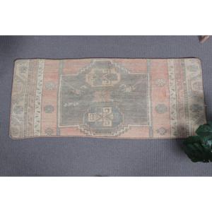 พรมวินเทจสไตล์ตุรกี ขนาด 1.5x3.4 ฟุต พรมลายพรางสีน้ำตาลแดง - Product Image 5