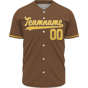 Maillots de baseball respirants de haute qualité à rayures personnalisés pour hommes, uniformes de baseball imprimés en gros - Product Image 4