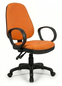 Fabric Office <b>Chair</b> with Fixed Armrests Swivel Base Ergonomic Design for Home Office Use - Product Image 3