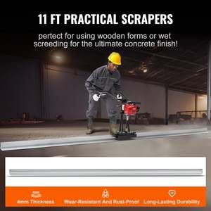 Ensemble de barres droites en aluminium de 11 pieds pour machine vibrante de finition du béton à moteur 4 temps, haute puissance - Product Image 5