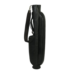 Bolsa de Golf hecha a mano de cuero negro Croc para club de golf - Product Image 1