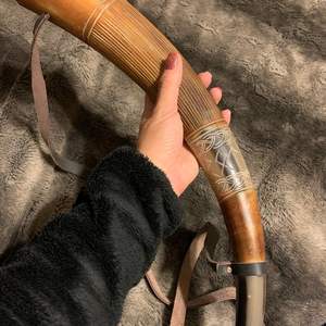 Meilleure qualité 100% corne soufflante corne soufflante Viking naturelle corne sonnante ornée Agate PAR HF CRAFTS - Product Image 2