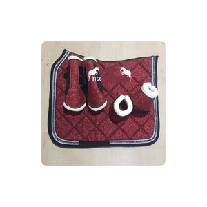 Numnah แผ่นอานม้าม้าม้าจับคู่กับชุดบูตกระดิ่งผ้าคลุมหน้าได้แผ่นรองนวมผ้าฝ้าย/ผ้าหลากสี2ขนาดอัจฉริยะ - Product Image 4