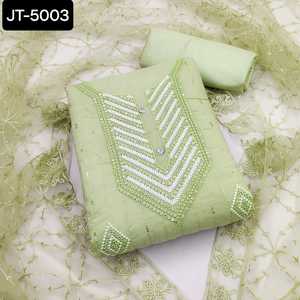 ชุดซิมวาร์ซาลวาร์คาเมซสไตล์อินเดียแบบดั้งเดิมพร้อมงานปักด้ายชุดซาลวาร์คาเมซชุดเสื้อผ้าตาข่าย - Product Image 5