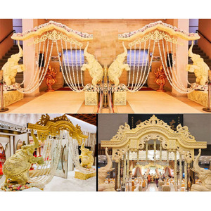 Porte en éléphant de mariage en forme d'éléphant, livraison gratuite du sud-indien, porte d'entrée en Fiber, Style mariage - Product Image 1
