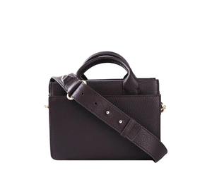 Sac bandoulière mini pour femme en cuir marron chocolat avec fermeture éclair, style sacoche, sangle large réglable, résistant à l'eau - Product Image 4