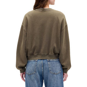 Sweat-shirt surdimensionné en éponge française pour femmes, poids lourd, sweat à capuche imprimé 100% coton, épaule décontractée, unisexe, sweat à capuche avec logo personnalisé - Product Image 3