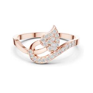 Bague de fiançailles en diamant cultivé en laboratoire de 0,156 ct pour femmes, clarté VVS-VS EF, or 18 carats, 14 carats, 10 carats et argent 925, rose, jaune - Product Image 3