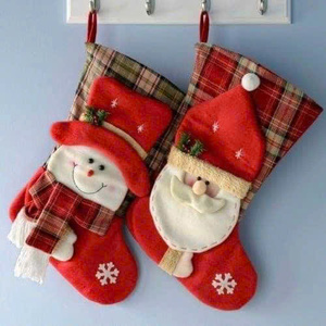 ของประดับแบบแขวนสำหรับเทศกาลคริสต์มาสถุงเท้ายาวสไตล์ชนบท - Product Image 2