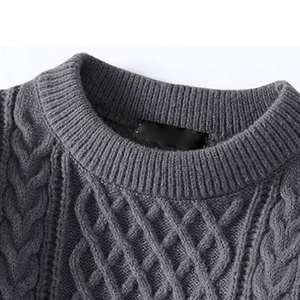 Pulls en gros pour hommes – Chandails tricotés décontractés à manches longues, style vintage, avec logo personnalisé pour l'hiver - Product Image 4