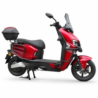 Moto de tourisme 1500W 72V20Ah avec pneus de 12 pouces, 60 km/h, équilibre entre puissance et confort pour la circulation en ville, rouge