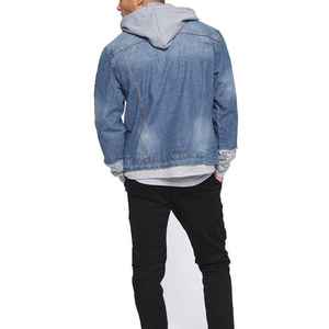 Chaqueta Vaquera de Mezclilla para Hombre, Estilo Primavera, con Bolsillos Lavados, Botones, Cuello Camisero, 100% Algodón, Color Sólido, Personalizable - Product Image 4