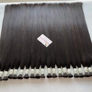 Venta al por mayor de 8 pulgadas estirado 12 paquete formato Super doble dibujado a granel crudo Remy vietnamita extensiones de cabello humano - Product Image 4