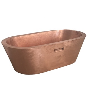 Wholesale Price Customized Finishing Attractive Fashion and Cheaper New Handmade Hammered Copper Bathroom Bathtub With Brass Leg - Product Image 1