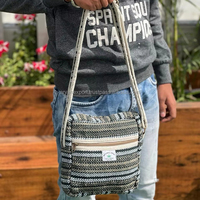 Tas Selempang Rami Desain Baru Multifungsi Bergaya Bahan Jute Dengan Katun Tas Selempang Ramah Lingkungan Tas Belanja Wanita