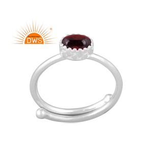 Anillo apilable de piedras preciosas granate Natural de plata de ley fina superventas, joyería personalizada para mujer, regalo para ella - Product Image 1