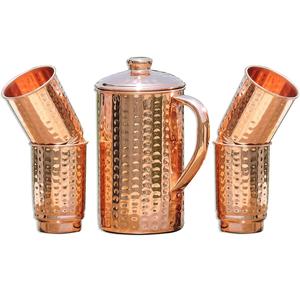 Vaso de metal de cobre hecho a mano Con exterior pulido brillante Ideal para regalar y rutinas diarias de consumo de agua - Product Image 4