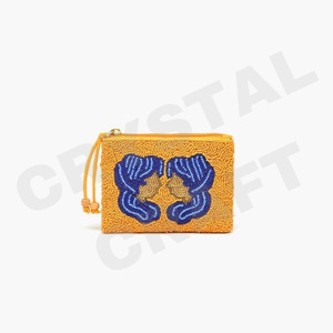 Belle maman cadeau personnalisé filles coeurs conception arc-en-ciel loquet pochette à monnaie avec graine perlée portefeuille accessoire à la mode - Product Image 5