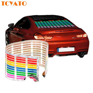 TCYATO ไฟ LED ติดกระจกรถยนต์ 12V 8W 30 ซม. แบบใหม่ พร้อมไฟกระพริบตามจังหวะเพลง สีฟ้า ใช้ได้กับรถยนต์หลายรุ่น - Product Image 1