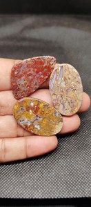 Cabujón de ágata de raíz de Palma marrón natural al por mayor para la fabricación de joyas - Product Image 2