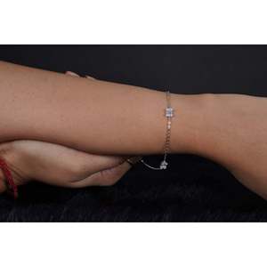 NOVAMART Fine SILVERINGS 925 STERLING AMELIA <b>SILVER</b> <b>BRACELET</b> Elegant Crystal <b>Bracelets</b> & <b>Bangles</b> Wholesale Export - Product Image 1