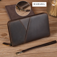 Funda para pasaporte de cuero auténtico Crazy Horse vaca vintage gran oferta con logotipo personalizado