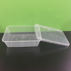Récipient alimentaire en plastique avec couvercles OEM/ ODM de qualité supérieure jetable Rectangle d'injection transparent à emporter 550 750 1000ml - Product Image 5