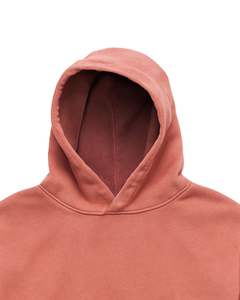 Sweat-shirt à capuche unisexe en molleton lourd de couleur brique, uni, à enfiler, en coton doux, streetwear, poche kangourou, design personnalisé OEM - Product Image 5