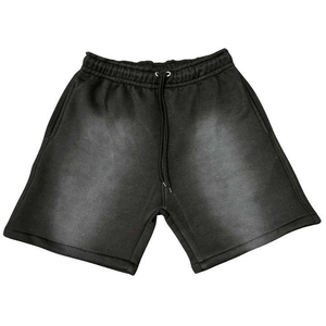 Shorts délavés à l'acide vintage de haute qualité pour hommes Logo personnalisé Short de survêtement en éponge française Short Streetwear vierge pour hommes - Product Image 3