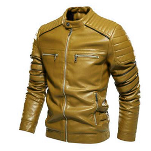 Motorbike Stylish Leather Jacket for Men Custom Color 100% Leather Men's Winter Jacket Custom Slim Leather Jackets for Riders - Product Image 5